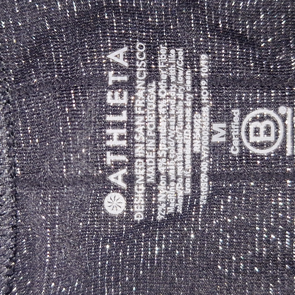 Lululemon Athletica Black Sparkly Shirt Size M - Picture 3 of 5